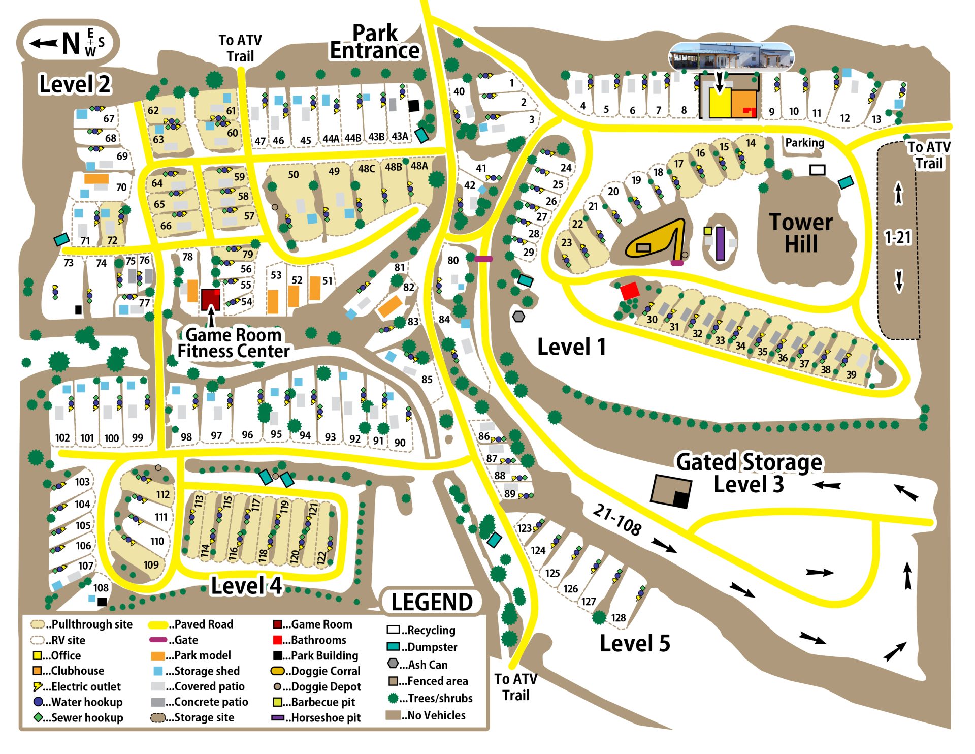 Cedar Cove RV Park Map RV Campground Elephant Butte, NM